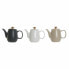 Фото #1 товара Чайник DKD Home Decor Teapot White Beige Natural Dark grey Rubber wood Plastic Stoneware 1 L 23 x 12 x 16,5 cm (3 Units)
