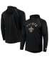 Men's Black New Orleans Saints Raglan Long Sleeve Hoodie T-shirt Черный, L - фото #1