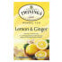 Фото #1 товара Twinings, Herbal Tea, Lemon & Ginger, Caffeine Free, 20 Tea Bags, 1.06 oz (30 g)