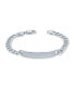 ფოტო #1 პროდუქტის Bar Name Plated identification ID Bracelet For Men 6 MM Diamond Cut Miami Cuban Curb Link Chain Link 200 Gauge .925 Sterling Silver 9 Inch