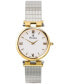 ფოტო #1 პროდუქტის Women's Swiss Stainless Steel & Gold-Plated Stainless Steel Bracelet Watch 24mm