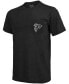 ფოტო #3 პროდუქტის Atlanta Falcons Tri-Blend Pocket Heathered Black T-shirt