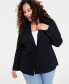 Фото #2 товара Trendy Plus Size Longline Ponté-Knit Blazer, Created for Macy's