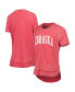 ფოტო #2 პროდუქტის Women's Scarlet Nebraska Huskers Arch Poncho T-shirt