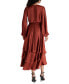 ფოტო #2 პროდუქტის Women's Bei Smocked-Waist Tiered High-Low Dress