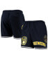 Фото #1 товара Men's Navy Milwaukee Brewers Logo Mesh Shorts