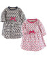 Baby and Toddler Girl Organic Cotton Long-Sleeve Dresses 2pk, Garden Floral