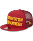 Фото #3 товара Men's Burgundy Washington Commanders Stacked Trucker 9FIFTY Snapback Hat