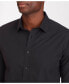 Фото #2 товара Men's Slim Fit Wrinkle-Free Black Stone Button Up Shirt