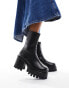 Фото #1 товара ASOS DESIGN Rocky leather chunky platform boots in black