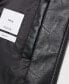 Фото #3 товара Men's Nappa Leather-Effect Jacket
