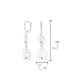 Фото #2 товара BFF Cut Out Open Animal Lover Pet Dog Cat Paw Print Dangle Stud Earrings For Women Puppy Cubic Zirconia .925 Sterling Silver Lever back Push Back