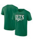 Фото #1 товара Men's Green Distressed New York Jets Big and Tall Throwback T-shirt