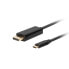 Фото #1 товара Адаптер USB C—DisplayPort Lanberg CA-CMDP-10CU-0010-BK Чёрный 1 m