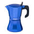 Italian Coffee Pot Oroley Petra 9 Cups Blue Aluminium