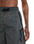 Armani Exchange tonal taping cargo shorts in charcoal CO-ORD