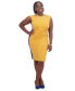 ფოტო #1 პროდუქტის Women's Boat-Neck Extended-Shoulder Dress