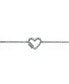 ფოტო #3 პროდუქტის RA Rhodium Plated Cubic Zirconia Heart Adjustable Bracelet