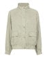 Women's 100% Linen High Collar Zip Front Jacket