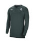 Фото #3 товара Men's Green Michigan State Spartans 2022 Coach Performance Long Sleeve V-Neck T-shirt