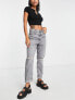 Фото #1 товара River Island mom high rise jean with rip detail in grey