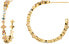 Фото #1 товара Позолоченные серьги с серебряными кольцами со сверкающими цирконами HALO Gold AR01-221-U