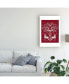 Фото #3 товара Fab Funky Christmas Des Grey on Red Canvas Art - 27" x 33.5"