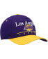 Фото #4 товара Men's Purple, Gold Los Angeles Lakers Super Hitch Adjustable Hat