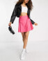 ASOS DESIGN Petite pleated mini skirt in cerise pink