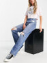 Фото #5 товара Hollister knee rip jeans in mid wash blue