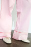 Фото #4 товара Брюки в пижамном стиле с окантовкой ZARA