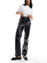 Фото #1 товара River Island straight leg trouser in black