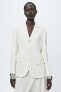 Zw collection fitted linen blend blazer