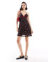 Фото #2 товара ASOS DESIGN cherry cami dress with red contrast trim