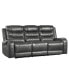 Фото #1 товара White Label Bailey 87" Power Double Reclining Sofa with Drop-Down Cup Holders, Receptacles and USB Port