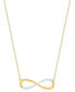 ფოტო #1 პროდუქტის Diamond Infinity Pendant Necklace (1/10 ct. t.w.) in 14k Gold-Plated Sterling Silver, 16" + 2" extender