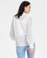 Petite Cotton Eyelet Split-Neck Top, Created for Macy's