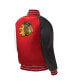 ფოტო #4 პროდუქტის Big Boys Red Chicago Blackhawks Raglan Full-Snap Varsity Jacket