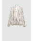 ფოტო #1 პროდუქტის Women's Striped Wrap Blouse