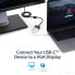 Фото #5 товара StarTech.com USB-C to VGA Adapter - White - 3.2 Gen 1 (3.1 Gen 1) - USB Type-C - VGA (D-Sub) output - 1920 x 1200 pixels