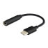 Savio AK-35/B - USB Type 3.1 C - Jack 3.5mm - 0.12 m - Black