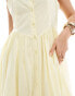 ASOS DESIGN voile picnic midi sundress in lemon