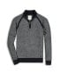 ფოტო #7 პროდუქტის Men's Organic Half Zip Raglan Contrast Sweater
