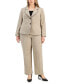 Plus Size Framed Twill Two-Button Pantsuit