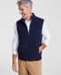 ფოტო #1 პროდუქტის Men's Solid Fleece Vest, Created for Macy's