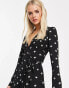 Фото #2 товара ASOS DESIGN Petite wrap front mini dress in star print