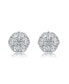 Фото #3 товара White Gold Plated Cubic Zirconia Stud Earrings