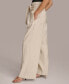 ფოტო #3 პროდუქტის Donna Karan Women's Solid Tie-Waist Wide-Leg Pants