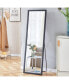 Фото #2 товара black thick wooden frame full body mirror, large floor standing mirror, dressing mirror, decorative mirror, suitable for bedrooms, living rooms, clothing stores57.9"18.1"