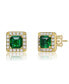 Фото #1 товара Classy Everyday wear Halo Square Stud Earrings